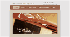 Desktop Screenshot of conseiller-juridique.com